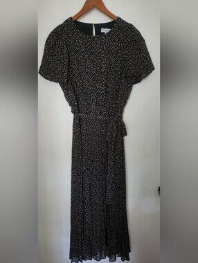 Polygram Dress Size Small Floral Black/tan